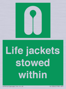 Life jackets stowed within